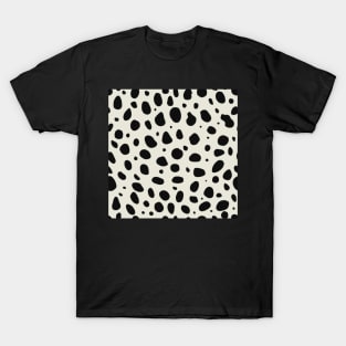 Cream and Black Cheetah Print Animal Print T-Shirt